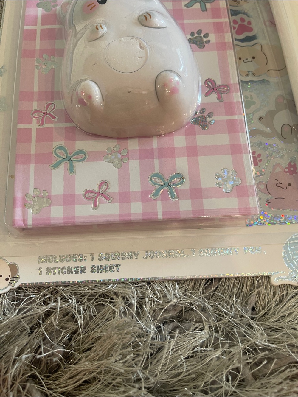 Cute Cat Paw Stationery Set - Pink & White - Picture 3 of 6